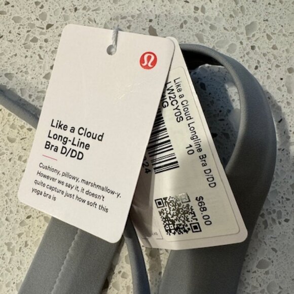 Lululemon Like a Cloud Long-Line Bra in Rhino Grey - 10 D/DD Cup - Picture 5 of 8